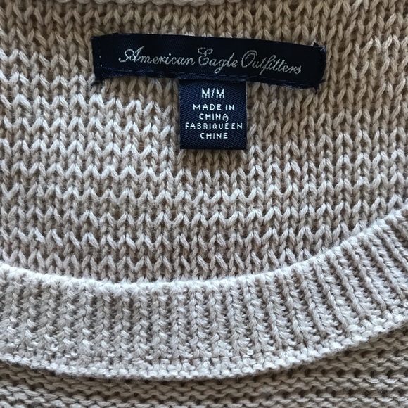 American Eagle Hi-Low Sweater with chiffon ruffle - Picture 6 of 7